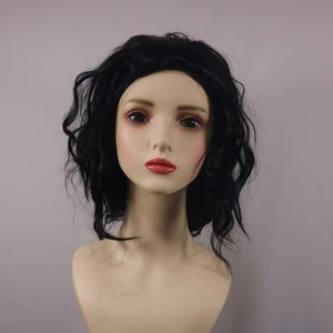 Accessori per Halloween <span class=keywords><strong>Parrucca</strong></span> <span class=keywords><strong>Nera</strong></span> Riccioluta da <span class=keywords><strong>Uomo</strong></span> per Cosplay di Michael Jackson CARR-034 - Product Image 4