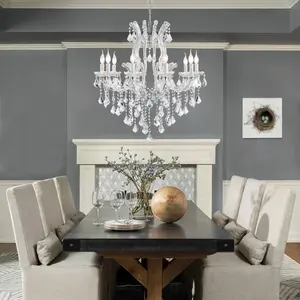 Wedding decorative lighting Chrome 10-Light maria theresa crystal chandelier pendant lights for sale