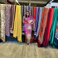 Robe Éthnique Longue pour Femmes Musulmanes, Haute Qualité, Disponible en Gros, en Voile de Polyester Doux, Style Toub Soudanais d'Été
