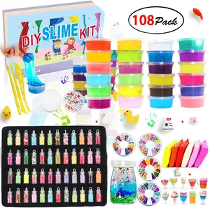 S213 Bộ Đồ Chơi Slime Playdough Bộ Dụng Cụ Làm Slime Tự Làm Bơ Hoạt Hóa Không Độc Hại Cho Trẻ Em Bé Trai Bé Gái