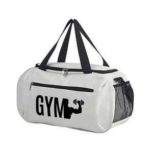 Gym Duffle <b>Bag</b> With Mesh Side Pocket Large Capacity Polyester Unisex Fitness Travel <b>Bag</b> Casual Style Zipper Closure - Product Image 1