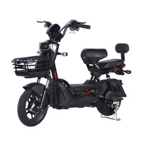 Scooter électrique 48V500W, pneus à vide de 14 pouces, 2 places, vélo électrique de ville, vélo électrique pour adultes