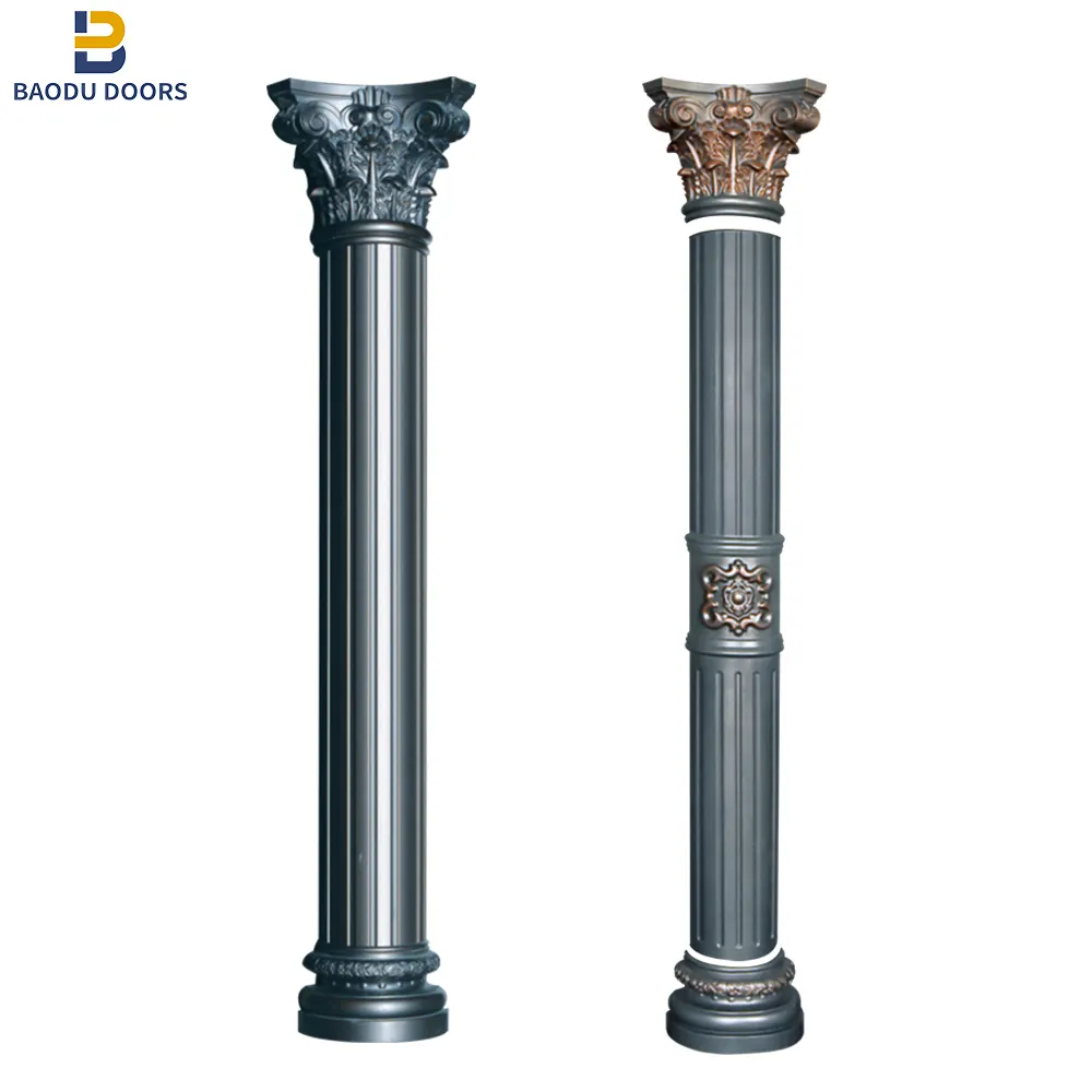 Matel Roman Column Accessories for Security Doors Embossed Roman Column Wrought iron