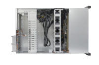 Châssis de serveur GPU G465-08B prenant en charge 4 cartes GPU double largeur avec planche arrière Mini-SAS 12 Gb/s pour l'inédition d'inférences IA