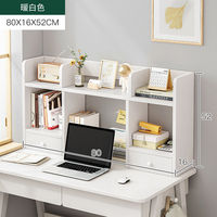 Étagère de bureau moderne 2026 pour chambre et salon, facilement assemblable, avec panneau de rangement réglable en bois, couleur personnalisable