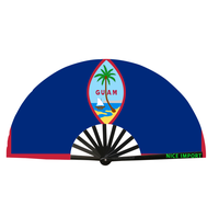 Éventails pliables à main avec drapeau de la Guadeloupe, grands éventails pour la danse en ligne, les mariages en plein air et les fêtes