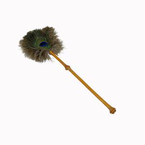 Plumeau en plumes de paon avec manche en bambou, tête ronde, pour le nettoyage des meubles, objet décoratif, fabriqué à Anji, Zhejiang - Product Image 5