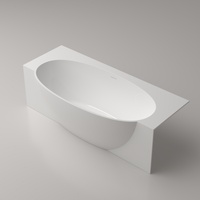 Baignoire autoportante en surface solide mate, vente directe usine, pour usage commercial et hôtelier, durable, vente en gros