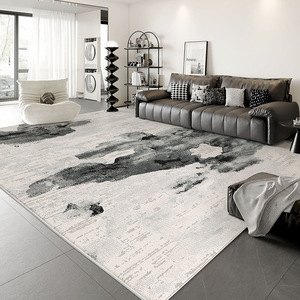 Alfombra Moderna Minimalista Rectangular Resistente a las Manchas, Tejido Wilton, para Sala de Estar, Sofá, Mesa de Centro, Cobertura Total, Uso Doméstico - Product Image 1