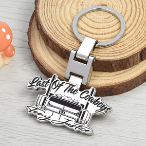 سلسلة مفاتيح معدنية عالية الجودة ومتينة على شكل حرف H مع شعار مخصص وطلاء المينا الناعم والصلب المتقدم - Product Image 2