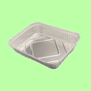 900ml dùng một lần hình chữ nhật nhôm lá Baking Pan Bạc cấp thực phẩm đưa ra <span class=keywords><strong>container</strong></span> với tấm phẳng Nắp - Product Image 1