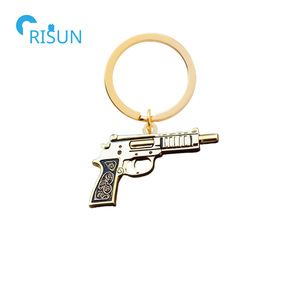 Personalizzato in fabbrica 3D teschio Cross Gun pistola sparatutto con lancia <span class=keywords><strong>per</strong></span> arma da fuoco Llavero portachiavi portachiavi personalizzato <span class=keywords><strong>per</strong></span> pistola portachiavi - Product Image 5