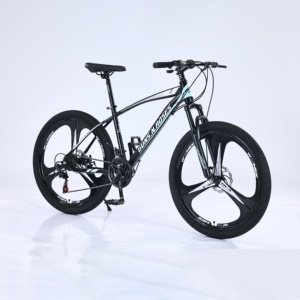 Mountain Bike Hardtail 26 Pollici con Ruota Monoblocco, Ammortizzatore Anteriore, Doppio Freno a Disco, 21 Velocità, Comoda per il Pendolarismo Quotidiano - Product Image 3