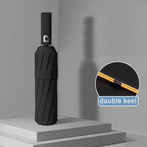 <span class=keywords><strong>Parapluie</strong></span> <span class=keywords><strong>Pliant</strong></span> Personnalisé Portable Coupe-<span class=keywords><strong>Vent</strong></span> Automatique Revêtement Noir <span class=keywords><strong>Anti</strong></span>-UV, 12 Baleines, Pour Hommes Femmes Voyage Pluie, Avec Logo - Product Image 5