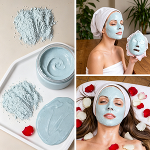 Masque d'argile biologique aux herbes pour le soin <span class=keywords><strong>de</strong></span> la peau du <span class=keywords><strong>visage</strong></span>, nettoyant et hydratant, en poudre - Product Image 5