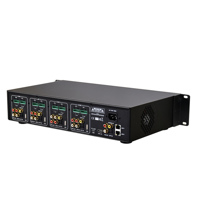 Professional 4 Zone Multiroom Audio Amplifier TPA3116D2 Chip Lan Network Streaming Support PC APP Control Sound Device