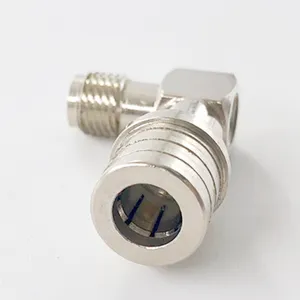 50 ohm audio adapter DC-6GHz QMA Male SMA Female Right Angle Connector plug-jack JK rf coaxial Adapter