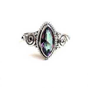 Gemstone <b>Rings</b> Jewelry Manufacturer Wholesaler Jewellery 925 Sterling Silver <b>Indian</b> Mystic Topaz <b>Rings</b> - Product Image 1