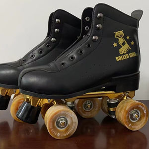 Nouveauté : Patins à roulettes <span class=keywords><strong>quad</strong></span> à 4 roues en cuir, pas chers, à louer, unisexes, pour femmes, adultes et filles - Product Image 5