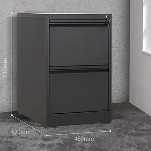 Đen giá rẻ Văn Phòng TrườNg đồ nội thất dọc <span class=keywords><strong>2</strong></span> ngăn kéo kim loại thép tập tin Tủ ngực - Product Image 6