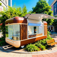 Maisons conteneurs modulaires personnalisables, écologiques, alimentées à l'énergie solaire, étanches, cuisine mobile, événements de restauration de rue, barbecue