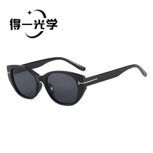 Cat Eye <b>Sunglasses</b> Black PC Frame UV400 Women's Sun Protection - Product Image 1