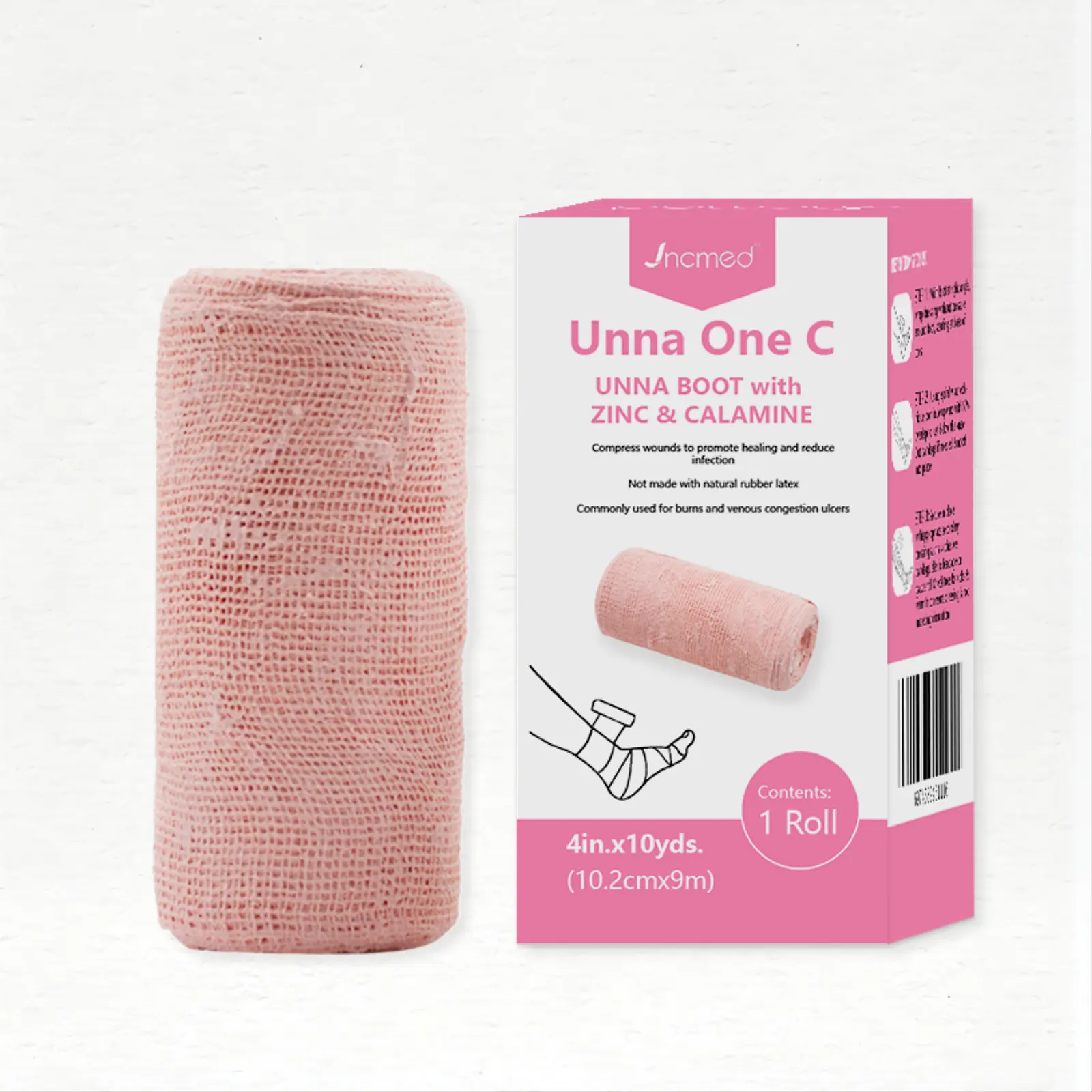 ครีมซิงค์ออกไซด์และโลชั่น Calamine unna BOOT Dressing ผ้าพันแผลมีหลายขนาด