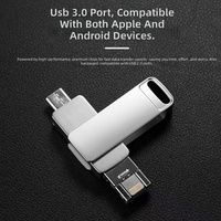 Clé USB 3.0 OTG personnalisée, style clé métallique, 16 Go, 32 Go, 64 Go, 128 Go, 256 Go, 512 Go, 1 To, article promotionnel pour entreprise, nouveau modèle