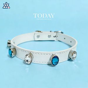 Collier pour animaux de compagnie en strass, réglable, en cuir PU noir, style luxueux pour petits chiens et chats - Product Image 5