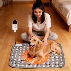 Square Electric <strong>Heated</strong> Pet Pad, Soft Warm Mat For Dogs <strong>Cats</strong>, Overheat Protection, Auto Shut Off, Waterproof Safe <strong>Heated</strong> <strong>Bed</strong> - Product Image 2