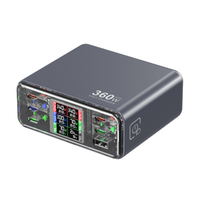 Station de charge USB C PD GAN 360W 6 ports pour plusieurs appareils 140W 100W PD3.1,3.0 <span class=keywords><strong>Chargeur</strong></span> pour <span class=keywords><strong>Kindle</strong></span>, téléphone, tablette, ordinateur portable - Product Image 3