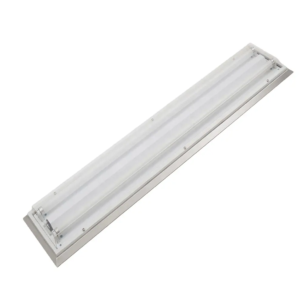 Appareil lumineux fluorescent pour le plafond et la salle de bain, montage en surface sur panneau, 2x18w, t5/t8, 2 pièces