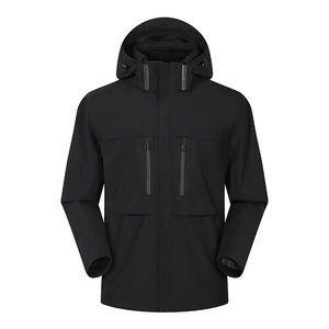 Veste à capuche softshell design pour hommes et femmes, nouvelle veste à capuche professionnelle coupe-vent et imperméable pour l'alpinisme et les activités de plein air - Product Image 4