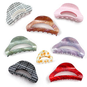 Pince à cheveux en acétate à motif de lettres tendance, motif BORDURES, pince à mâchoires réutilisable, unisexe, couleur personnalisable, accessoire pour cheveux - Product Image 1