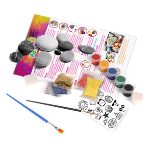 Kit per Dipingere su Rocce Non Tossico, Pietre Colorate e Impermeabili, Kit Creativo per Bambini per Dipingere su Rocce - Product Image 4