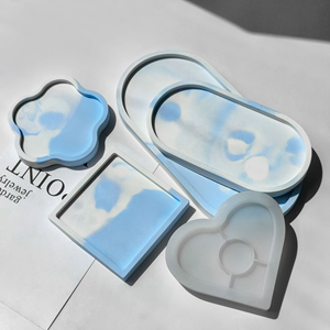 Moldes de Silicone DIY Hexagonais, Redondos e Ovais para Gesso, Forma para Coração e Flor em Concreto e Cimento, Base de Copo e Porta-Copos, Moldes de Resina Epóxi - Product Image 6