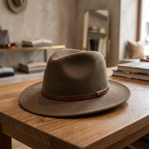 BS International - Gorra de Vaquero 100% Cuero Genuino, Duradera, con Logotipo Personalizado, Unisex, 52-54cm, Casual, para Playa - Product Image 1