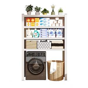 Estante de almacenamiento de varias capas, rectangular, de acero, para lavadora LG, de pie, para balcón y múltiples escenarios. - Product Image 1