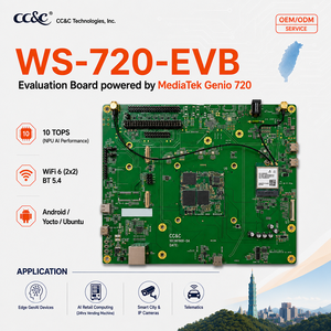 บอร์ด AIoT ระดับไฮเอนด์ WS-720-EVB พร้อม MediaTek Genio 720 คุณสมบัติเด่น: รองรับ 10 TOPS NPU, UFS3.1, Wi-Fi/BT และ 5G ใช้งานได้กับ Android, L - Product Image 1