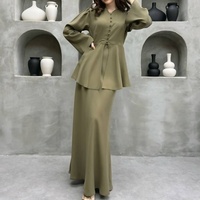 Ensemble deux pièces élégant et décontracté pour femme : cardigan et robe unie – Idéal pour les fêtes, mariages, invitées, bureau et usage quotidien – Vente en gros