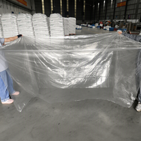 Sacs en plastique transparents en PE de grande taille personnalisables en LDPE en gros, fond carré de 200 cm, pour l'emballage