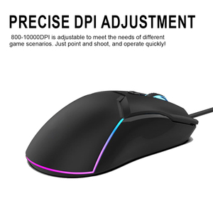 Biểu Tượng Tùy Chỉnh Màu Đen Chuột Chơi Game 6D Tri Chế Độ Có Dây Không Dây RGB Chuột Với Điều Khiển Phần Mềm - Product Image 5