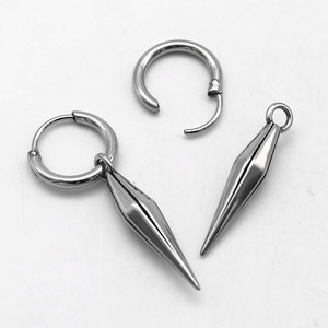 Pendientes de Aro Yunnique con Puntas Cónicas de Acero Inoxidable 316 y Titanio, Joyería de Diseño Geométrico, Pendientes Colgantes de Moda - Product Image 3