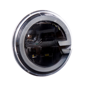 Feux avant LED 7 pouces avec feux de position blancs pour <span class=keywords><strong>Jeep</strong></span> <span class=keywords><strong>Wrangler</strong></span> JK <span class=keywords><strong>4</strong></span> <span class=keywords><strong>portes</strong></span> Unlimited / CJ-8 Scrambler, clignotants pour <span class=keywords><strong>Jeep</strong></span> - Product Image 4