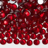 Strass en verre à dos plat pour nail art, pierres de cristal non thermocollantes, vente en gros d'usine pour la décoration DIY