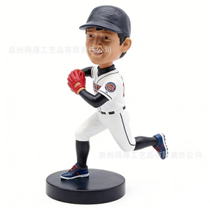 Muñeco Bobblehead de Béisbol en Pose de Lanzamiento, Figura de Resina Sintética, Regalo Deportivo, Logotipo Personalizable - Product Image 2