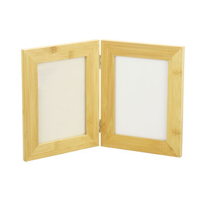 Nhà máy cung cấp OEM Logo sáng tạo chưa hoàn thành mộc mạc miễn phí đứng có thể gập lại khung ảnh bằng gỗ - Product Image 1