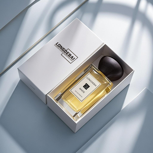 New Design <b>Empty</b> clear square Glass Perfume <b>Bottle</b> 30ml 50ml 80ml 100MI Wooden Cap Luxury Perfume with Packaging Box - Product Image 3