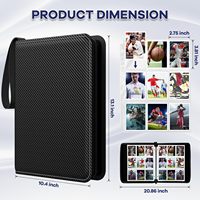 Premium 900 Pocket Trading Card Binder Durable Carry Case Secure Zipper Baseball Themed With Sided Sleeves Made Durable PU