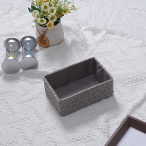 Panier de rangement en corde de papier recyclé pour organiser les bacs de rangement sur les étagères, les placards et les tiroirs - Product Image 5